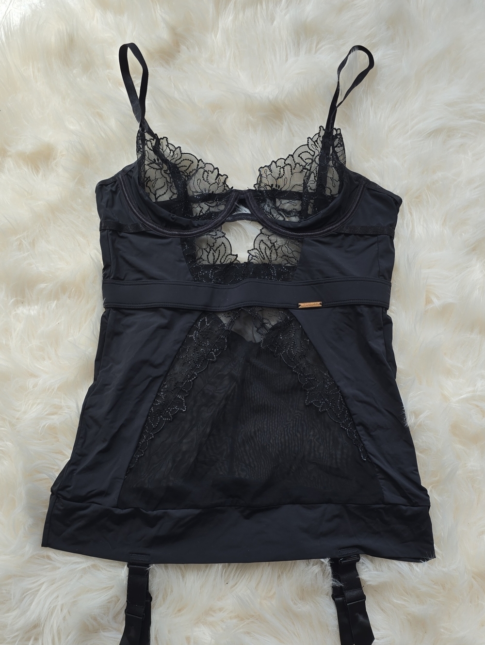 Bluebella Alanna Longline Basque in Black SIZE 32B